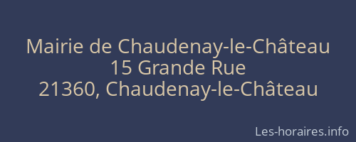 Mairie de Chaudenay-le-Château