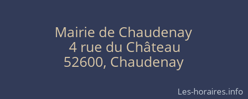 Mairie de Chaudenay
