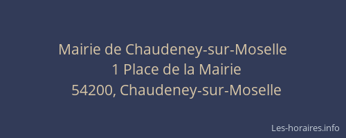 Mairie de Chaudeney-sur-Moselle