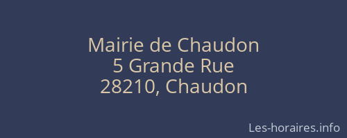 Mairie de Chaudon