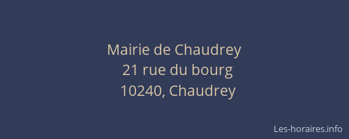Mairie de Chaudrey