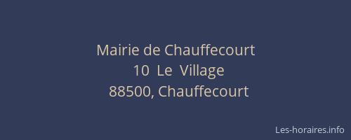 Mairie de Chauffecourt