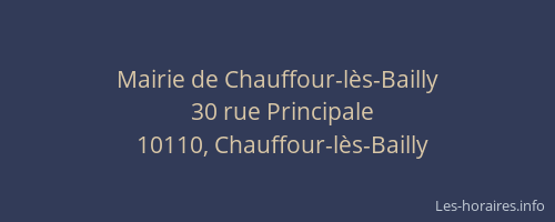 Mairie de Chauffour-lès-Bailly