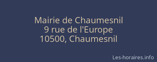 Mairie de Chaumesnil