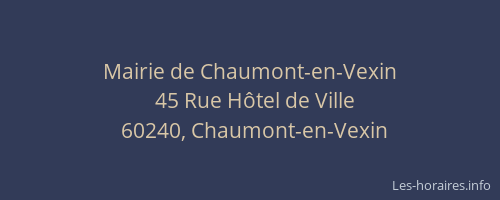 Mairie de Chaumont-en-Vexin