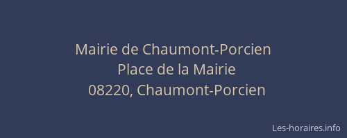 Mairie de Chaumont-Porcien