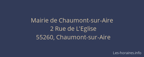 Mairie de Chaumont-sur-Aire