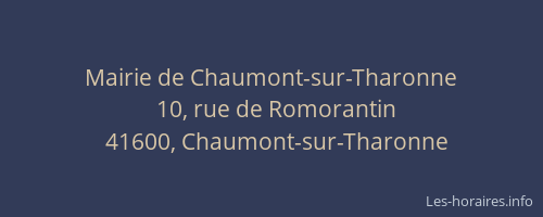Mairie de Chaumont-sur-Tharonne