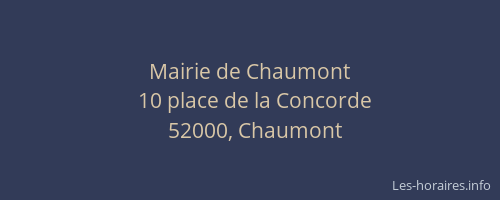 Mairie de Chaumont