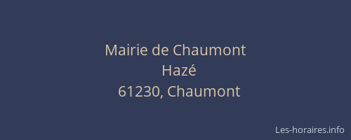 Mairie de Chaumont