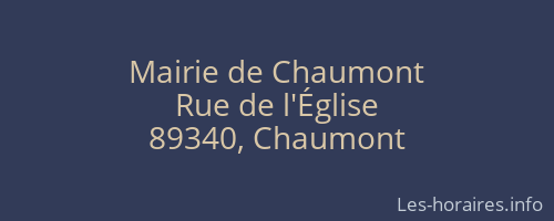 Mairie de Chaumont