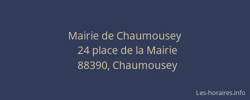 Mairie de Chaumousey