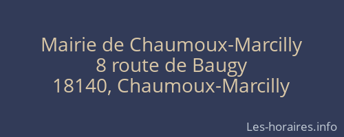 Mairie de Chaumoux-Marcilly