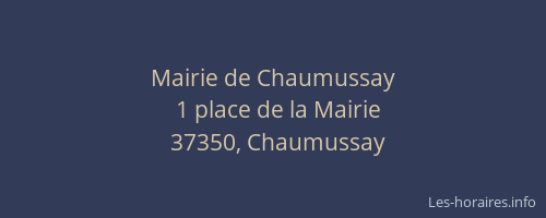 Mairie de Chaumussay