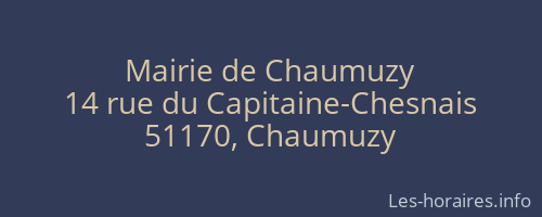 Mairie de Chaumuzy
