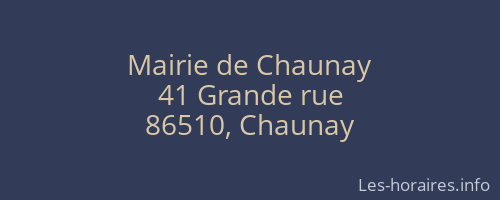Mairie de Chaunay