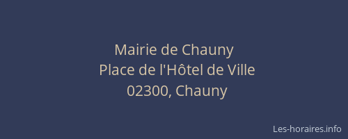 Mairie de Chauny