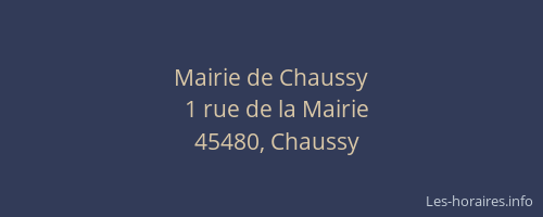 Mairie de Chaussy