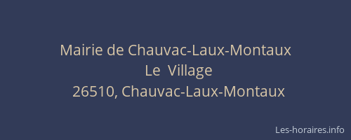 Mairie de Chauvac-Laux-Montaux
