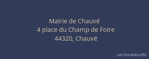 Mairie de Chauvé