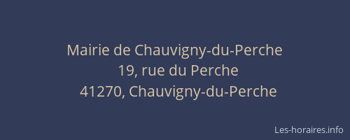 Mairie de Chauvigny-du-Perche