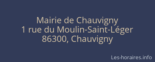 Mairie de Chauvigny