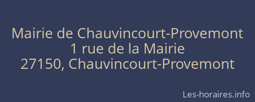 Mairie de Chauvincourt-Provemont