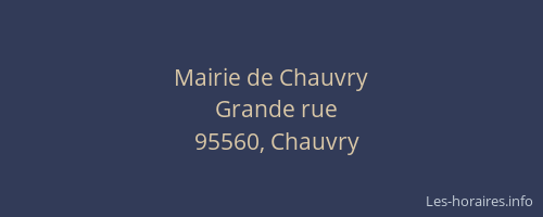 Mairie de Chauvry