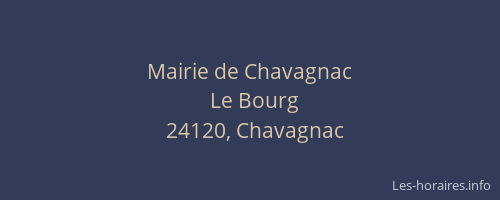 Mairie de Chavagnac