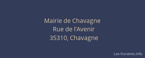 Mairie de Chavagne