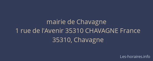 mairie de Chavagne