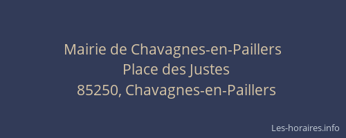 Mairie de Chavagnes-en-Paillers