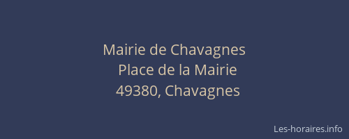 Mairie de Chavagnes