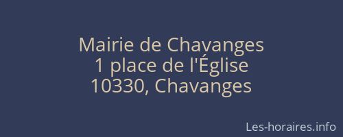 Mairie de Chavanges