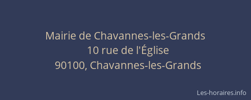 Mairie de Chavannes-les-Grands
