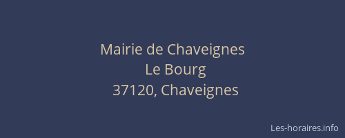 Mairie de Chaveignes
