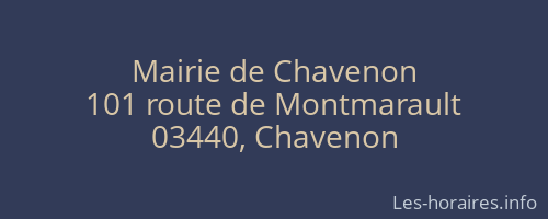 Mairie de Chavenon