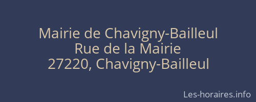 Mairie de Chavigny-Bailleul