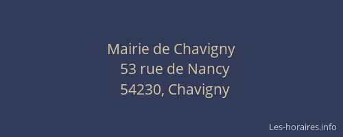 Mairie de Chavigny