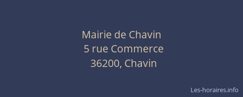 Mairie de Chavin
