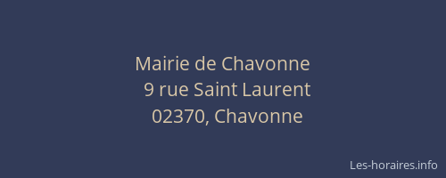 Mairie de Chavonne