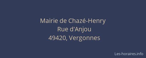 Mairie de Chazé-Henry