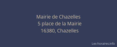 Mairie de Chazelles