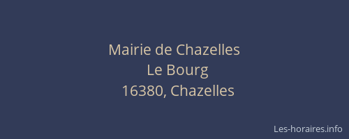 Mairie de Chazelles