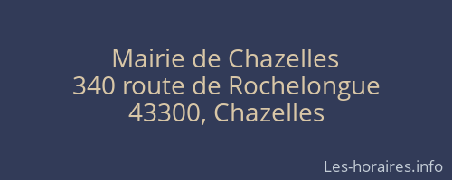 Mairie de Chazelles