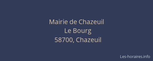 Mairie de Chazeuil