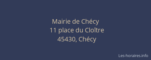 Mairie de Ch&eacute;cy