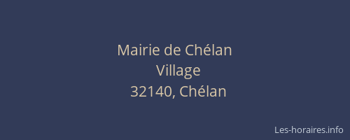 Mairie de Ch&eacute;lan