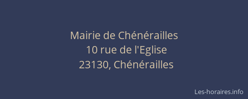 Mairie de Chénérailles