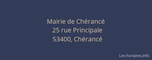 Mairie de Ch&eacute;ranc&eacute;